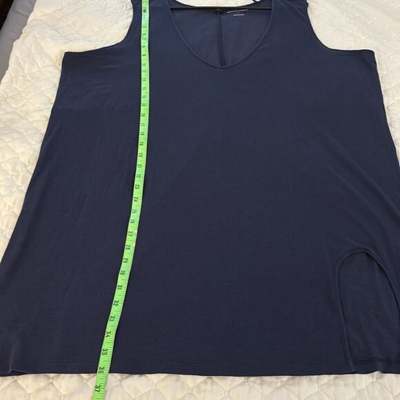 Universal Standard Pima Cotton Modal Navy Blue Tank V Neck Top L 22 Plus Size - Picture 8 of 9